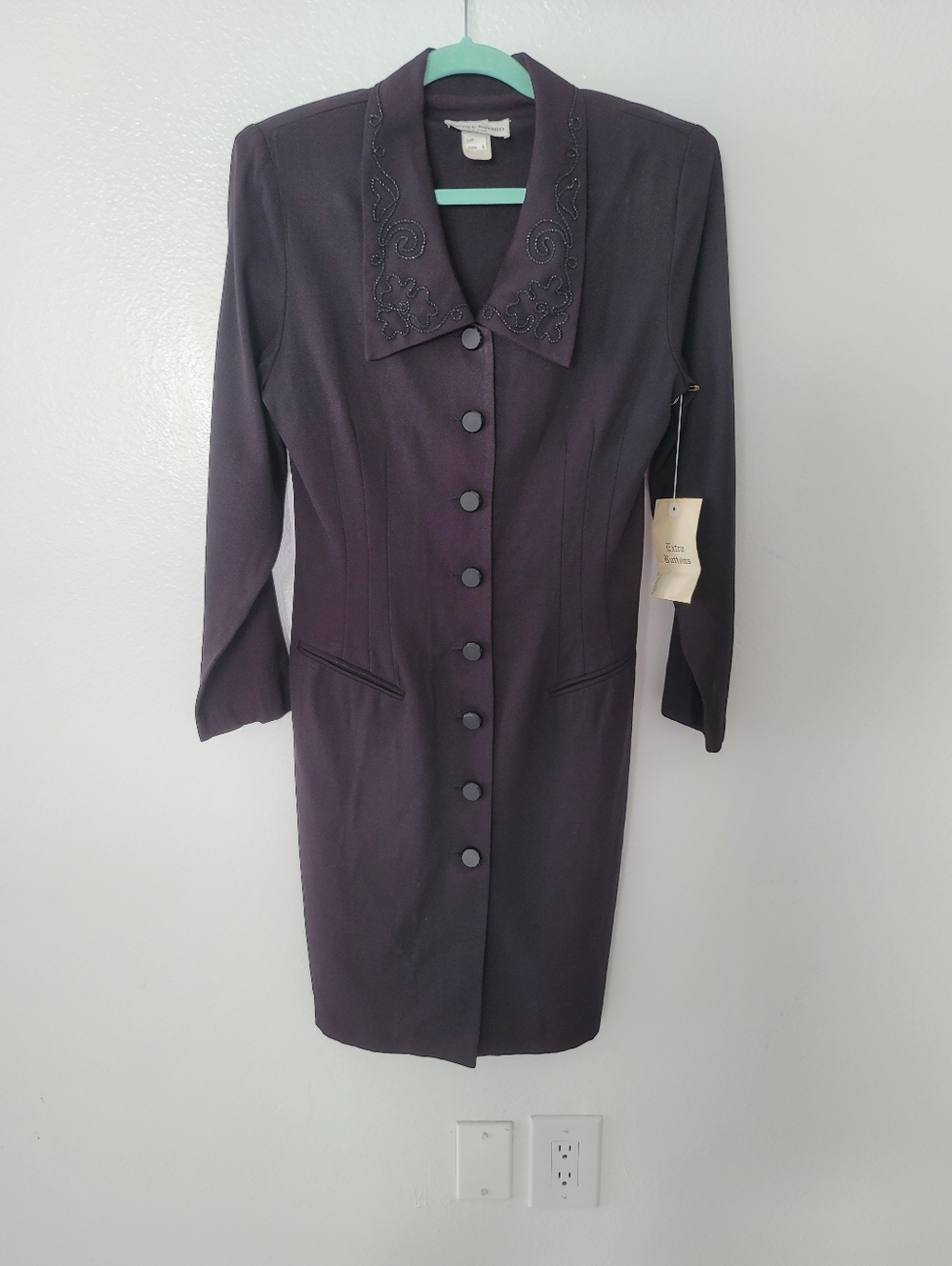 Nicole Studio New York Black Dress Women's 8 Lined Cocktail Vintage - Picture 4 of 11